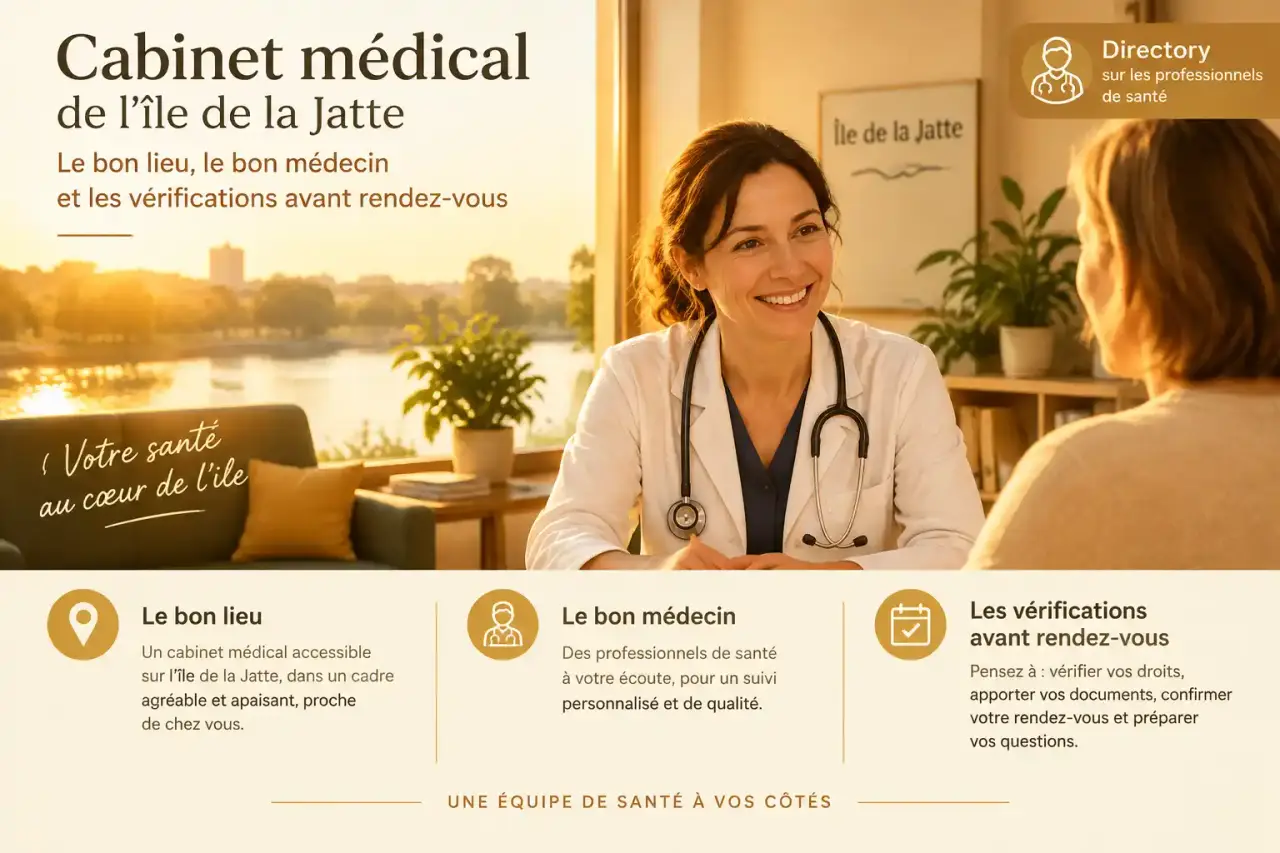 Cabinet médical de l’île de la Jatte : le bon lieu, le bon médecin et les vérifications avant rendez-vous