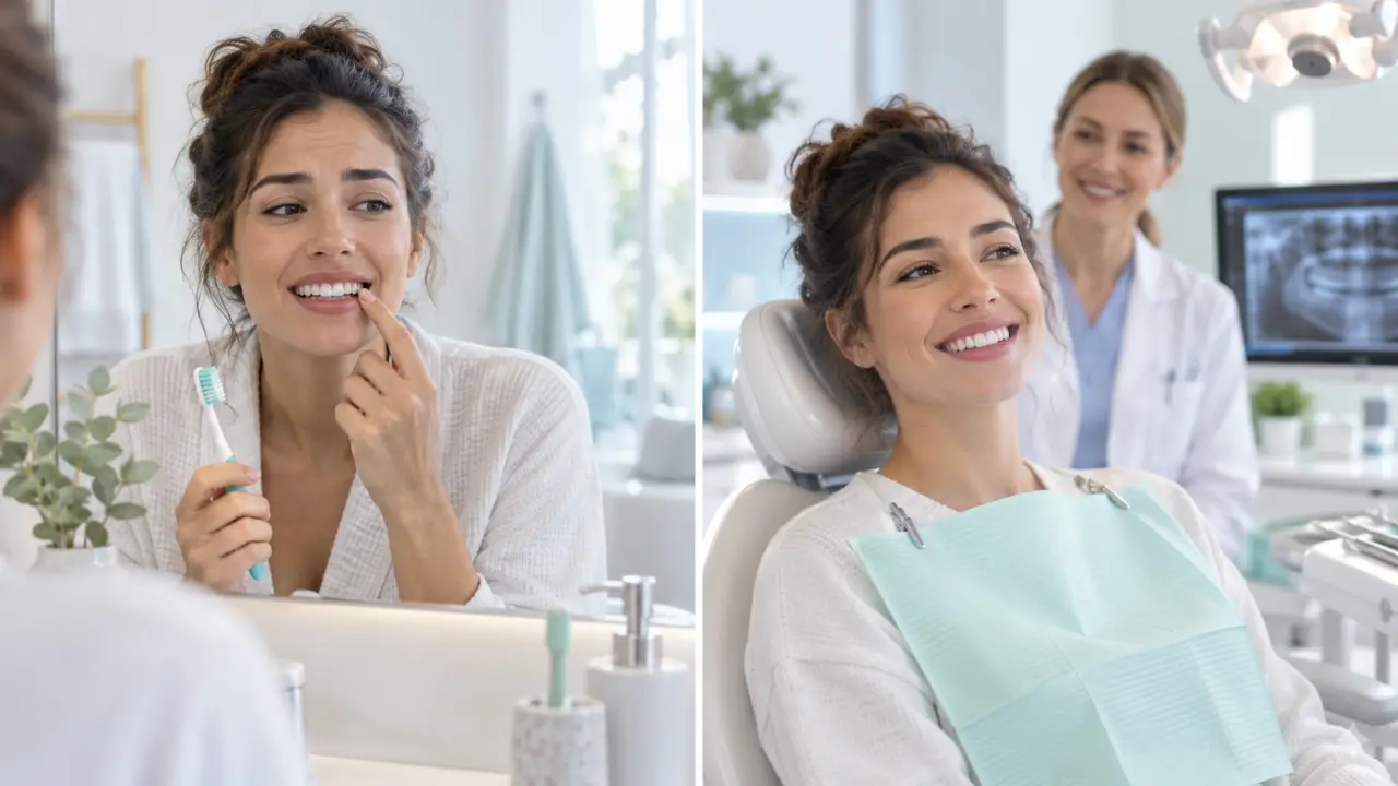 Patient échangeant avec un dentiste pendant un bilan dentaire
