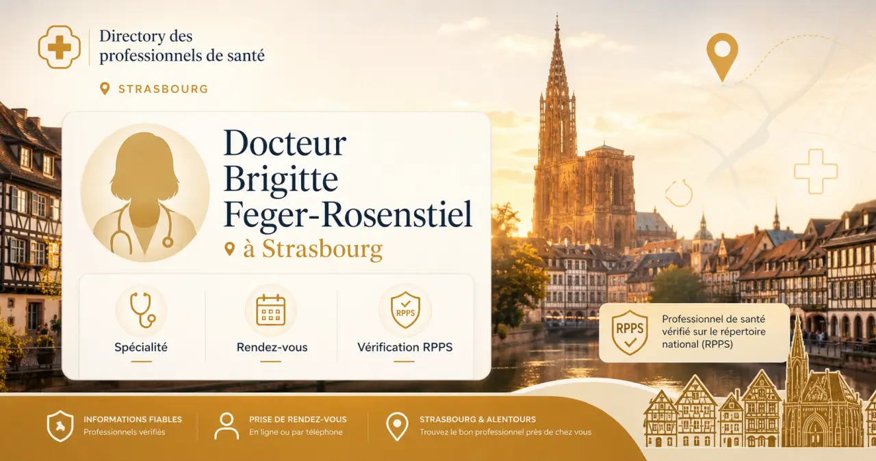 Docteur Brigitte Feger-Rosenstiel à Strasbourg : spécialité, rendez-vous et vérification RPPS