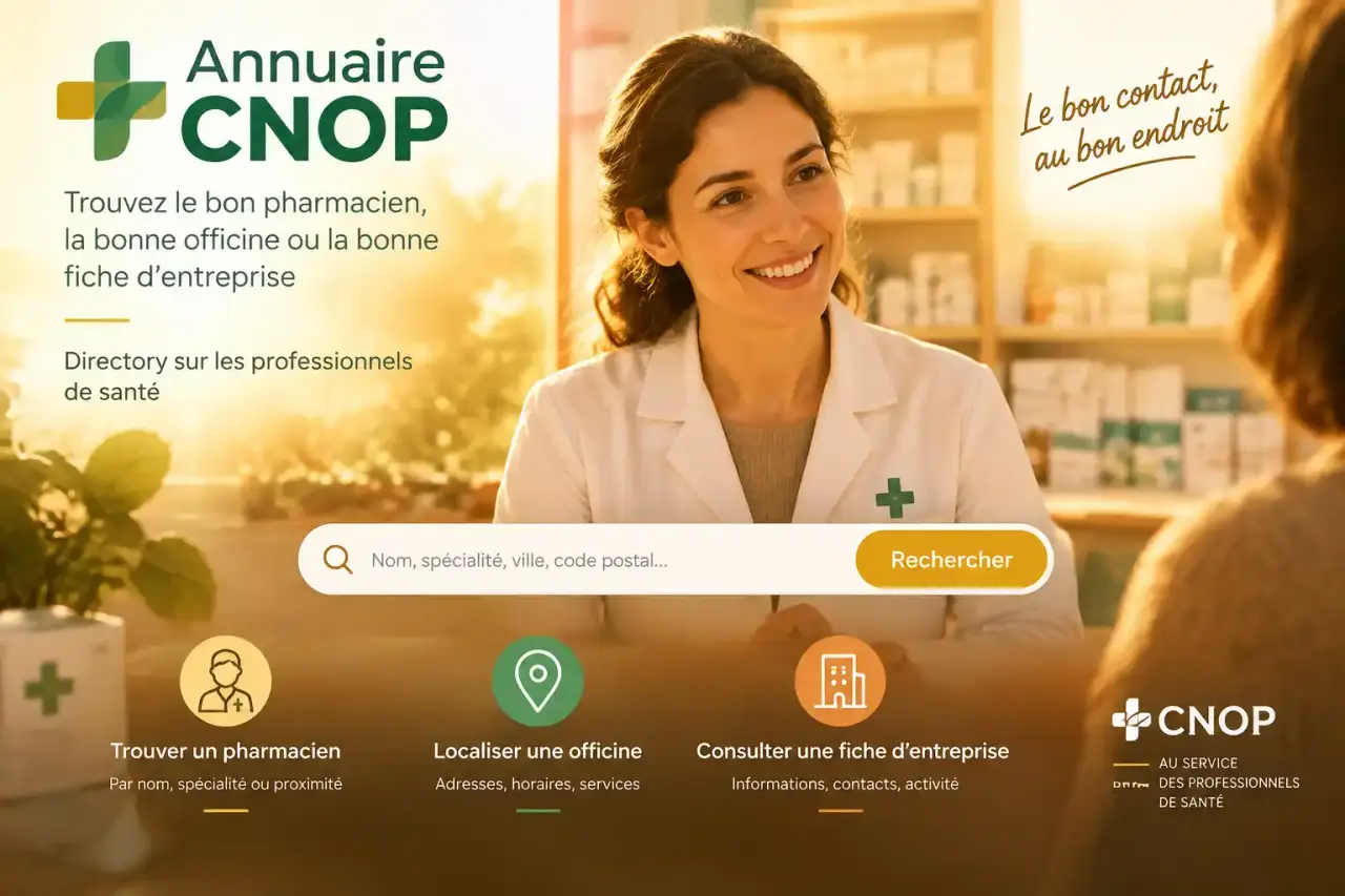 Annuaire CNOP : trouver le bon pharmacien, la bonne officine ou la bonne fiche d’entreprise