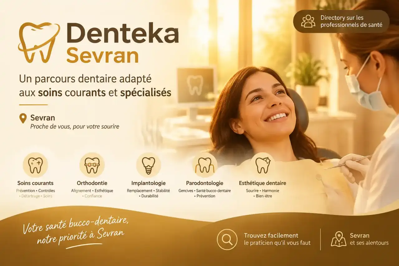 Denteka Sevran : un parcours dentaire adapté aux soins courants et spécialisés