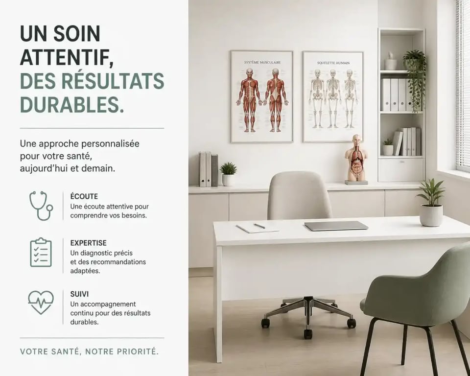 Bureau de consultation du cabinet médical du Clos Joli, symbole de rigueur et de confiance