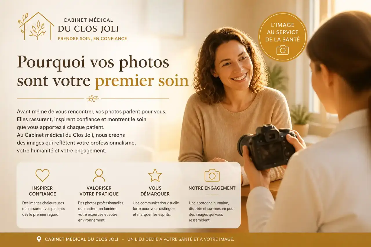 Cabinet médical du Clos Joli : pourquoi vos photos sont votre premier soin