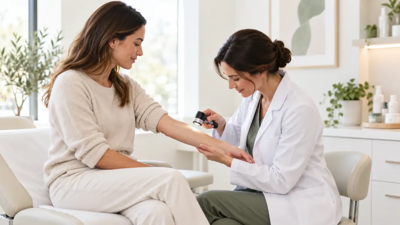 Patient préparant sa première consultation chez un dermatologue